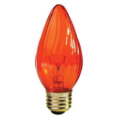 25W 120V F15 E26 Amber Flame Bulb by SATCO Lighting - Starlight Lighting USA and Canada